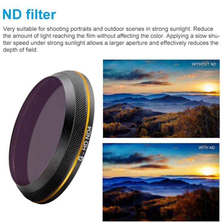 PGYTECH X4S - HD ND4 Gold - edge Lens Filter for DJI Inspire 2 / X4S Gimbal Camera Drone Accessories, ND4 - ORIWHIZDJI & Insta360 AccessoriesDJI Inspire SeriesPGYTECH