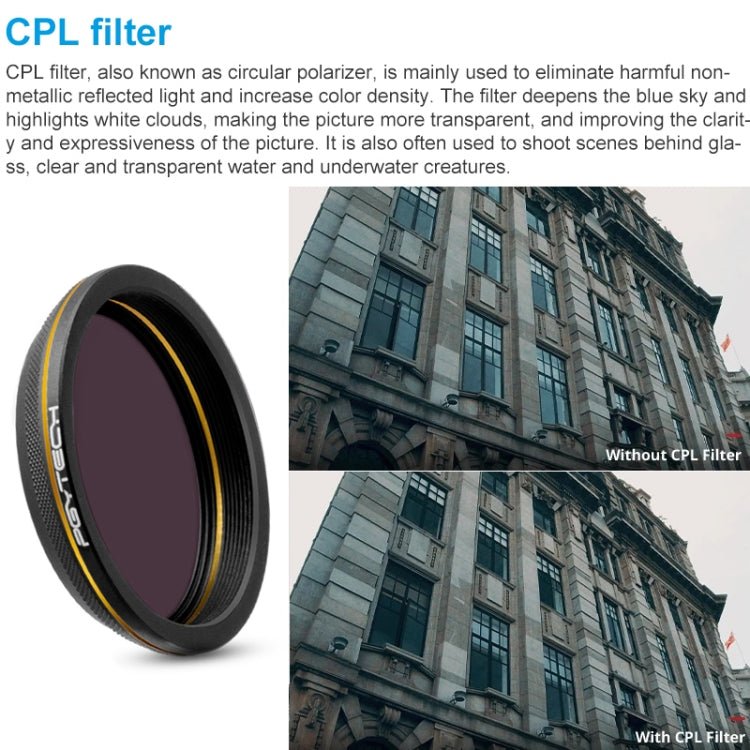 PGYTECH X4S - MRC CPL Gold - edge Lens Filter for DJI Inspire 2 / X4S Gimbal Camera Drone Accessories, CPL - ORIWHIZDJI & Insta360 AccessoriesDJI Inspire SeriesPGYTECH