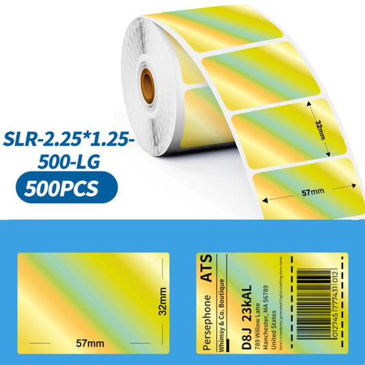 Phomemo 2.25 X 1.25 Inch Adhesive Labels For PM241 - BT/PM246S/D520 - BT Printer, 500pcs Laser Silver, 500pcs Laser Gold, 1000pcs White, 1000pcs Yellow, 1000pcs Pink - ORIWHIZConsumer ElectronicsPhomemoPrinters & Accessories