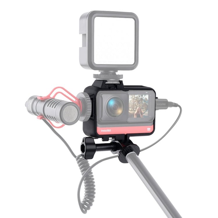 Plastic Frame Mount Protective Case Cage with Tripod Base Adapter & Long Screw & Cold Shoe Base for Insta360 One R, Cold Shoe Frame - ORIWHIZDJI & Insta360 AccessoriesOther Insta360 Accessories