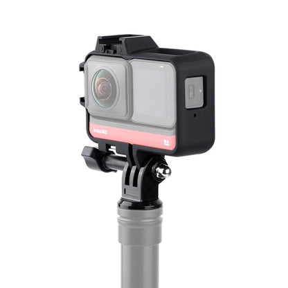 Plastic Frame Mount Protective Case Cage with Tripod Base Adapter & Long Screw & Cold Shoe Base for Insta360 One R, Cold Shoe Frame - ORIWHIZDJI & Insta360 AccessoriesOther Insta360 Accessories