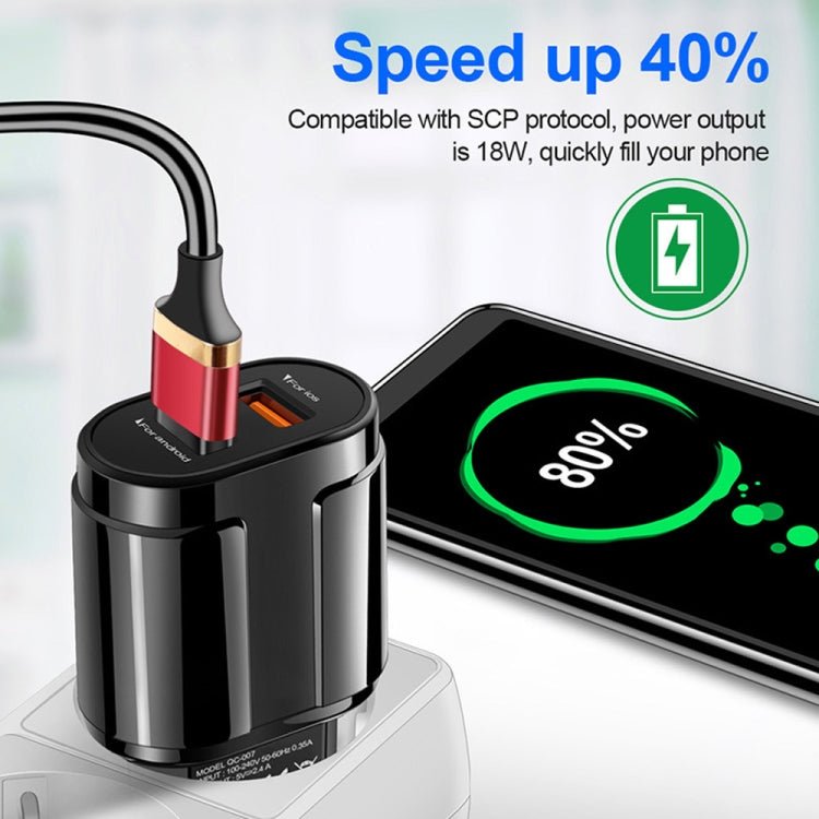 Portable Dual USB Mobile Phone Tablet Universal Charging Head Travel Charger, EU Plug, EU Plug - ORIWHIZ
