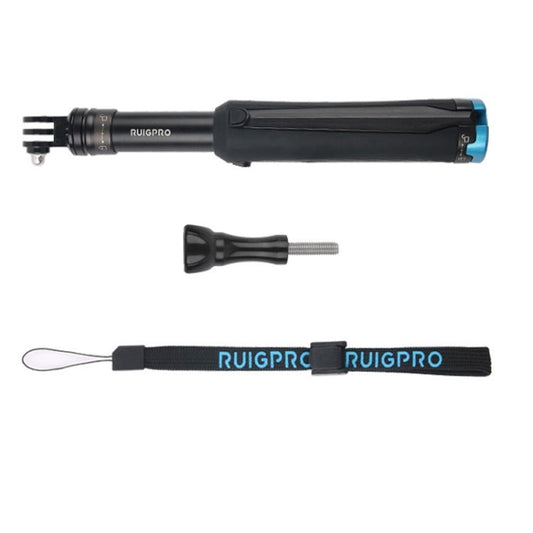 Portable Foldable Tripod Holder Selfie Monopod Stick for GoPro, Insta360, DJI and Other Action Cameras, Length: 23.5 - 81cm, RUIGPRO - ORIWHIZDJI & Insta360 AccessoriesExtendable PoleUniversal Grip Tripod