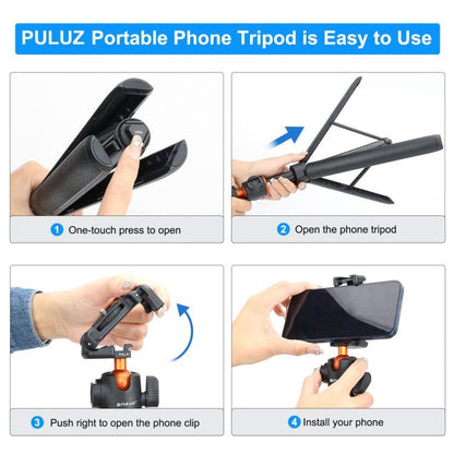 PULUZ 1.3m Phone Selfie Stick Tripod Vlog Live Streaming Holder with Phone Clip, 1.4m Phone Tripod - ORIWHIZDJI & Insta360 AccessoriesOther MountPULUZ