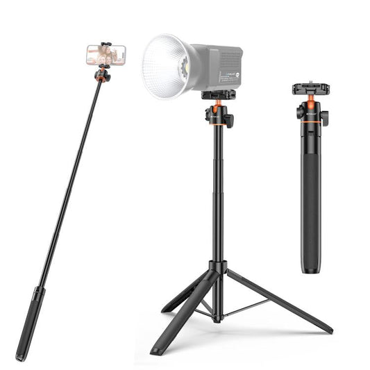 Trípode para selfies con teléfono PULUZ de 1.3 m, soporte para vlogs y transmisiones en vivo con clip para teléfono, trípode para teléfono de 1.4 m - Accesorios ORIWHIZDJI e Insta360Otros soportesPULUZ