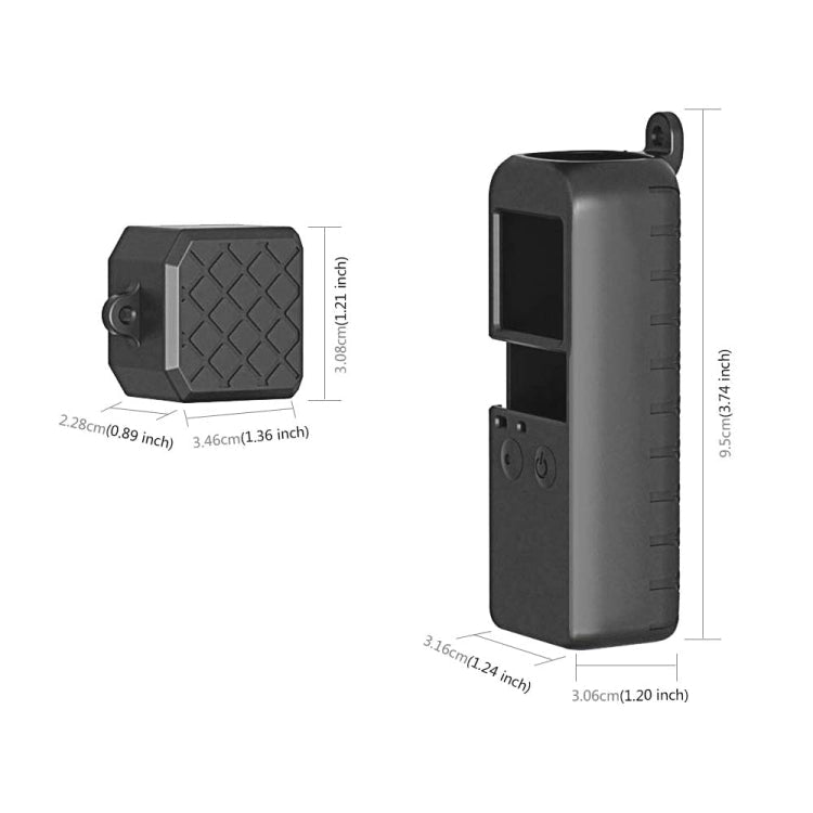PULUZ 2 in 1 Diamond Texture Silicone Cover Case Set for DJI OSMO Pocket, For DJI OSMO Pocket - ORIWHIZCase & BagsDJI & Insta360 AccessoriesOsmo Pocket Accessories