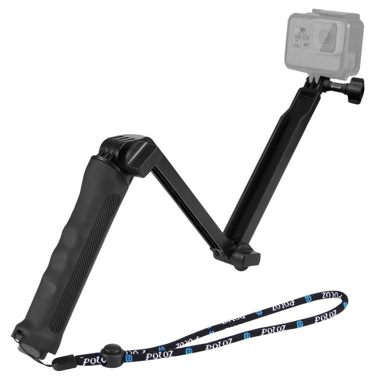PULUZ 3 - Way Grip Foldable Tripod Selfie - stick Extension Monopod for GoPro, Insta360 ONE R, DJI Osmo Action and Other Action Cameras, Length: 20 - 58cm, Length: 20 - 58cm, Length: 20 - 58cm(AE) - ORIWHIZDJI & Insta360 AccessoriesExtendable PolePULUZ