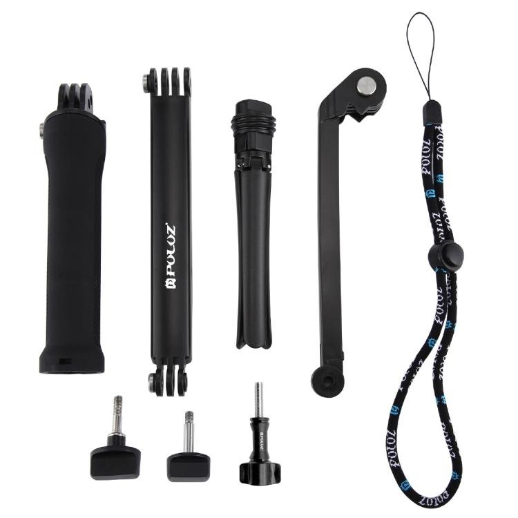 PULUZ 3 - Way Grip Foldable Tripod Selfie - stick Extension Monopod for GoPro, Insta360 ONE R, DJI Osmo Action and Other Action Cameras, Length: 20 - 58cm, Length: 20 - 58cm, Length: 20 - 58cm(AE) - ORIWHIZDJI & Insta360 AccessoriesExtendable PolePULUZ