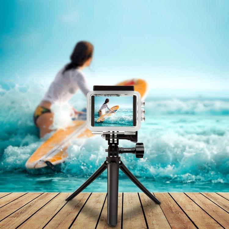 PULUZ 3 - Way Grip Foldable Tripod Selfie - stick Extension Monopod for GoPro, Insta360 ONE R, DJI Osmo Action and Other Action Cameras, Length: 20 - 58cm, Length: 20 - 58cm, Length: 20 - 58cm(AE) - ORIWHIZDJI & Insta360 AccessoriesExtendable PolePULUZ