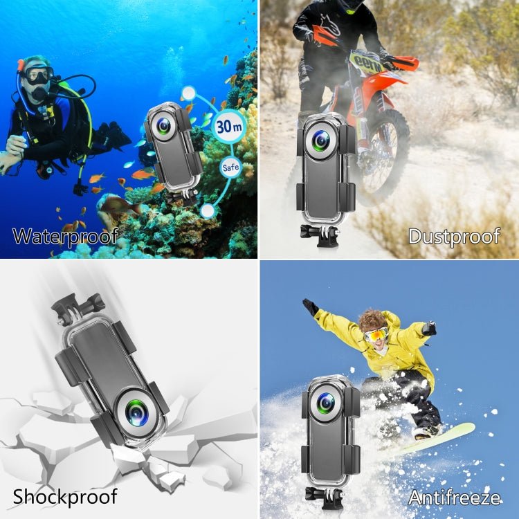 PULUZ 30m Underwater Waterproof Housing Case for Insta360 ONE X2, Underwater Case For Insta360 ONE X2 - ORIWHIZDJI & Insta360 AccessoriesInsta360 X SeriesProtection & Cases