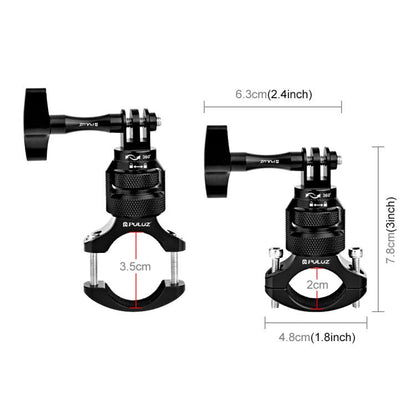 PULUZ 360 Degree Rotation MotorBike Aluminum Mount Handlebar Adapter with Screw for GoPro, Insta360, DJI and Other Action Cameras, Handlebar Adapter Mount 3 - ORIWHIZBicycle Handlebar MountDJI & Insta360 AccessoriesPULUZ