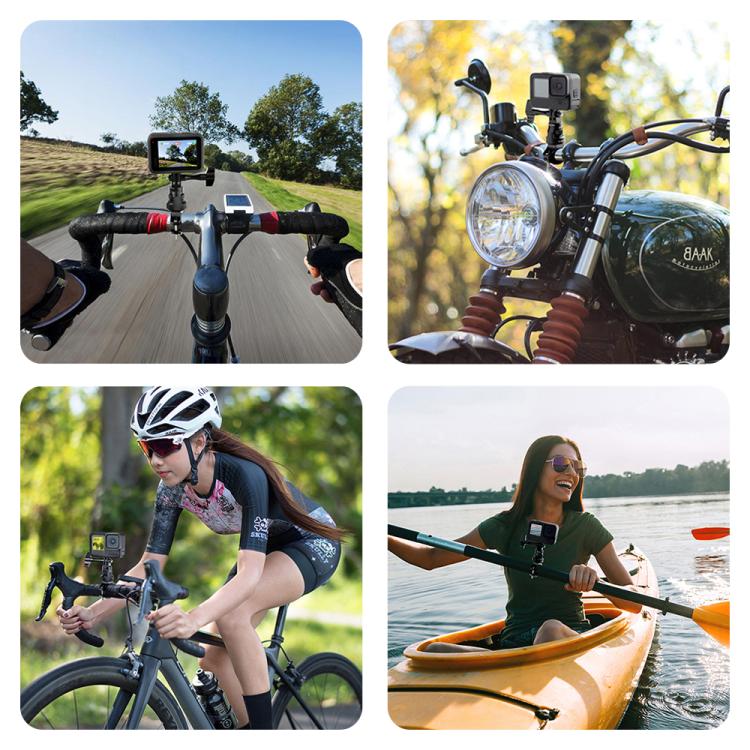 PULUZ 360 Degree Rotation MotorBike Aluminum Mount Handlebar Adapter with Screw for GoPro, Insta360, DJI and Other Action Cameras, Handlebar Adapter Mount 3 - ORIWHIZBicycle Handlebar MountDJI & Insta360 AccessoriesPULUZ