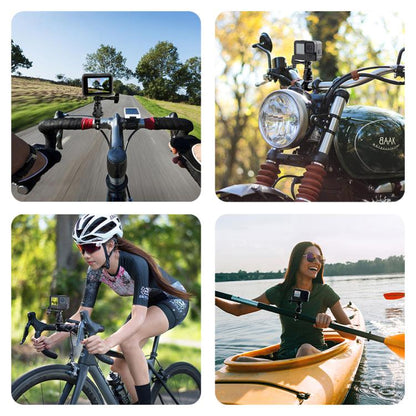 PULUZ 360 Degree Rotation MotorBike Aluminum Mount Handlebar Adapter with Screw for GoPro, Insta360, DJI and Other Action Cameras, Handlebar Adapter Mount 3 - ORIWHIZBicycle Handlebar MountDJI & Insta360 AccessoriesPULUZ