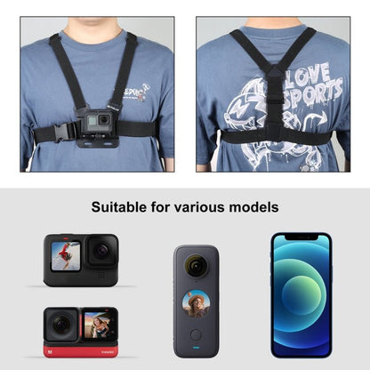 PULUZ 5 in 1 Adjustable Body Mount Belt Chest Strap with Phone Clamp & J Hook Mount & Long Screw Kit - ORIWHIZChest BeltDJI & Insta360 AccessoriesPULUZ