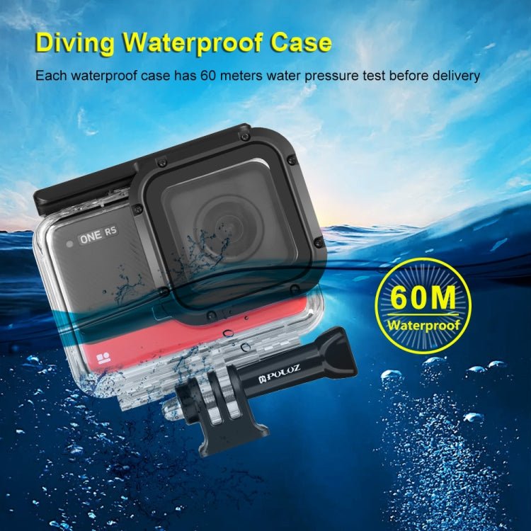 PULUZ 60m Underwater Depth Diving Case Waterproof Camera Housing for Insta360 One RS 4K Edition, For Insta360 One RS 4K Edition Diving Case - ORIWHIZDJI & Insta360 AccessoriesOther Insta360 AccessoriesPULUZ