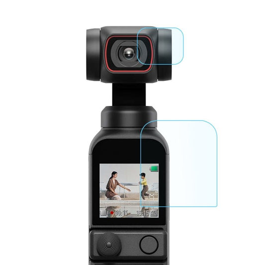 PULUZ 9H 2.5D HD Tempered Glass Lens Protector + Screen Film for DJI OSMO Pocket 2, For DJI OSMO Pocket 2 - ORIWHIZDJI & Insta360 AccessoriesOsmo Pocket AccessoriesProtective Film & Stickers