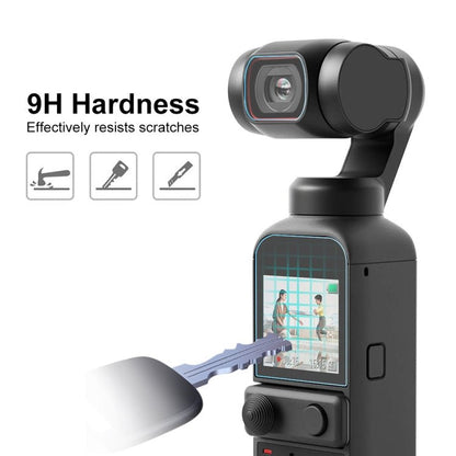 PULUZ 9H 2.5D HD Tempered Glass Lens Protector + Screen Film for DJI OSMO Pocket 2, For DJI OSMO Pocket 2 - ORIWHIZDJI & Insta360 AccessoriesOsmo Pocket AccessoriesProtective Film & Stickers