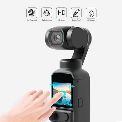 PULUZ 9H 2.5D HD Tempered Glass Lens Protector + Screen Film for DJI OSMO Pocket 2, For DJI OSMO Pocket 2 - ORIWHIZDJI & Insta360 AccessoriesOsmo Pocket AccessoriesProtective Film & Stickers