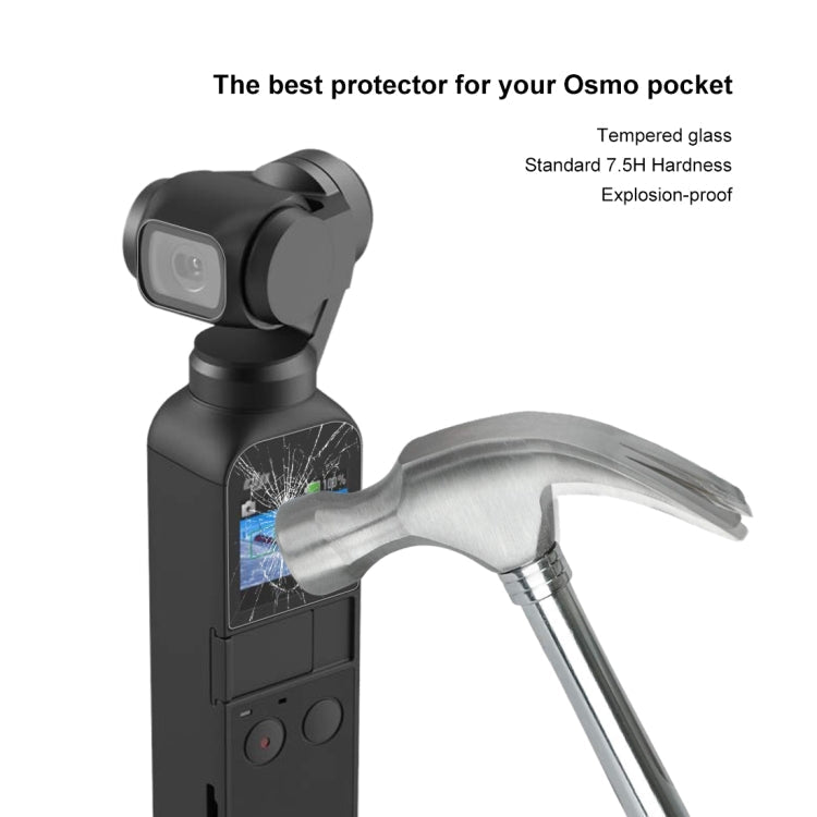 PULUZ 9H 2.5D HD Tempered Glass Lens Protector + Screen Film for DJI OSMO Pocket Gimbal, For DJI OSMO Pocket - ORIWHIZDJI & Insta360 AccessoriesOsmo Pocket AccessoriesProtective Film & Stickers