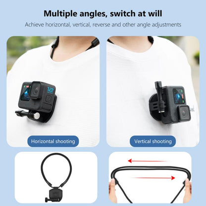 PULUZ Action Camera Magnetic Neck Mount Holder Vlog POV Neck Strap - ORIWHIZDJI & Insta360 AccessoriesNeck MountPULUZ