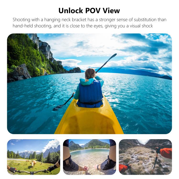 PULUZ Action Camera Magnetic Neck Mount Holder Vlog POV Neck Strap - ORIWHIZDJI & Insta360 AccessoriesNeck MountPULUZ