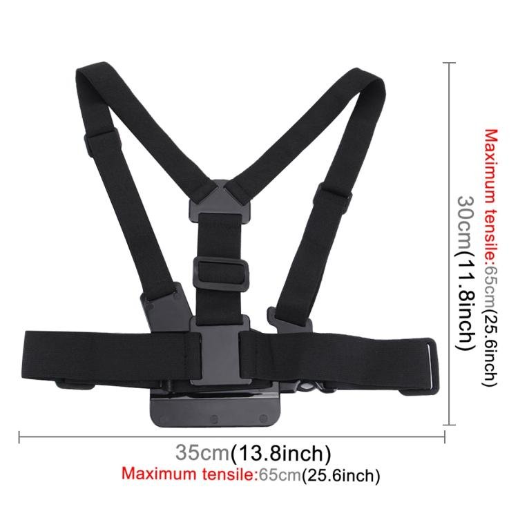 PULUZ Adjustable Body Mount Belt Chest Strap with J Hook Mount & Long Screw for GoPro, Insta360, DJI and Other Action Cameras, Chest Strap - ORIWHIZChest BeltDJI & Insta360 AccessoriesPULUZ