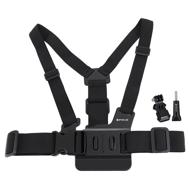 PULUZ Adjustable Body Mount Belt Chest Strap with J Hook Mount & Long Screw for GoPro, Insta360, DJI and Other Action Cameras, Chest Strap - ORIWHIZChest BeltDJI & Insta360 AccessoriesPULUZ
