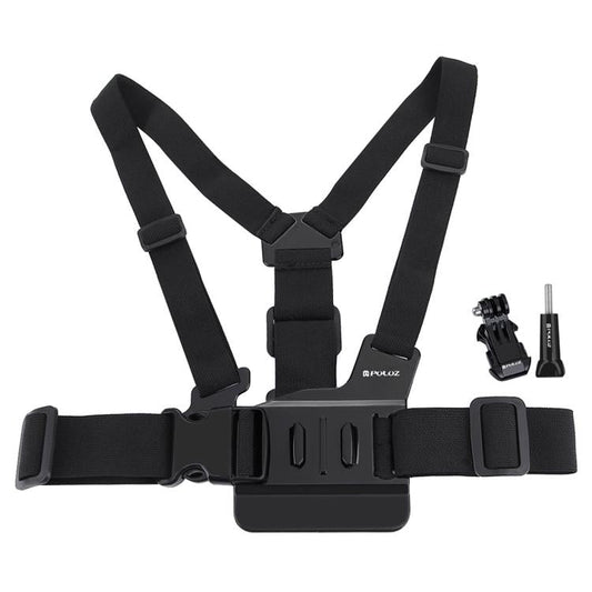 PULUZ Adjustable Body Mount Belt Chest Strap with J Hook Mount & Long Screw for GoPro, Insta360, DJI and Other Action Cameras, Chest Strap - ORIWHIZChest BeltDJI & Insta360 AccessoriesPULUZ