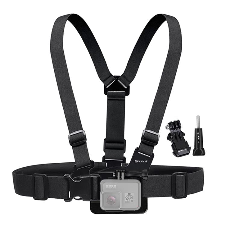 PULUZ Adjustable Body Mount Belt Chest Strap with J Hook Mount & Long Screw for GoPro, Insta360, DJI and Other Action Cameras, Chest Strap - ORIWHIZChest BeltDJI & Insta360 AccessoriesPULUZ