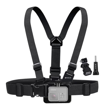PULUZ Adjustable Body Mount Belt Chest Strap with J Hook Mount & Long Screw for GoPro, Insta360, DJI and Other Action Cameras, Chest Strap - ORIWHIZChest BeltDJI & Insta360 AccessoriesPULUZ
