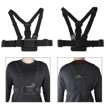 PULUZ Adjustable Body Mount Belt Chest Strap with J Hook Mount & Long Screw for GoPro, Insta360, DJI and Other Action Cameras, Chest Strap - ORIWHIZChest BeltDJI & Insta360 AccessoriesPULUZ