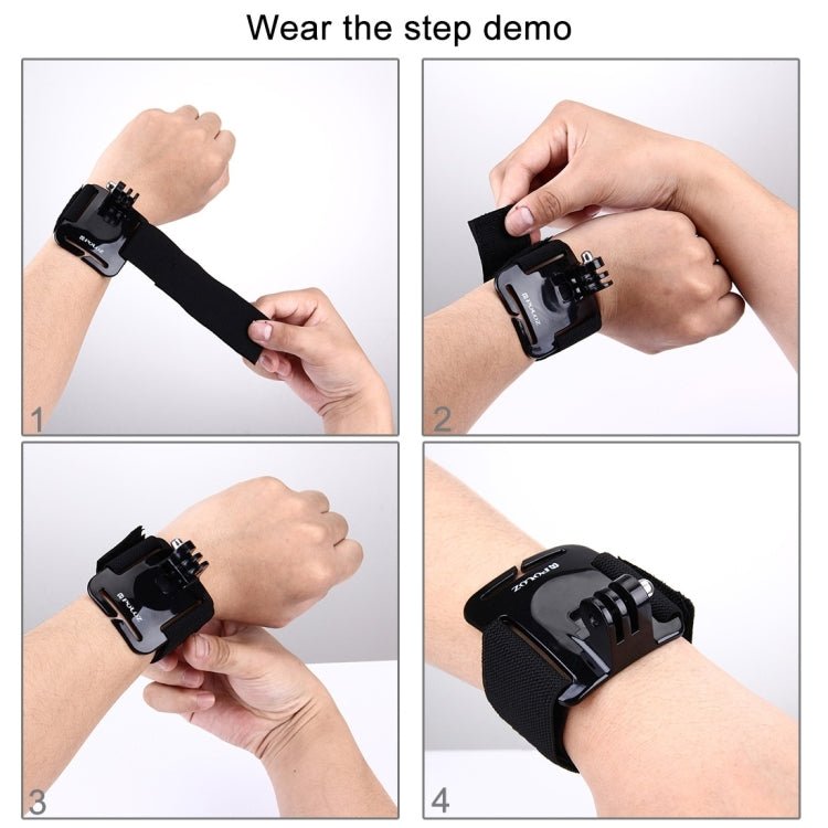 PULUZ Adjustable Wrist Strap Mount for GoPro, Insta360, DJI and Other Action Cameras, Strap Length: 28.5cm, Wrist Strap - ORIWHIZDJI & Insta360 AccessoriesPULUZUniversal Chest & Head Belt