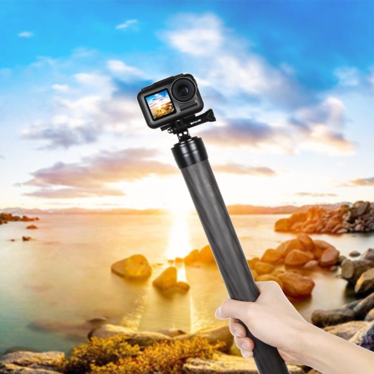 PULUZ Carbon Fiber Extension Monopod Pole Rod Extendable Stick for DJI / MOZA / Feiyu V2 / Zhiyun G5 / SPG Gimbal, Length: 35cm, 35cm - ORIWHIZDJI & Insta360 AccessoriesOthersUniversal Grip Tripod