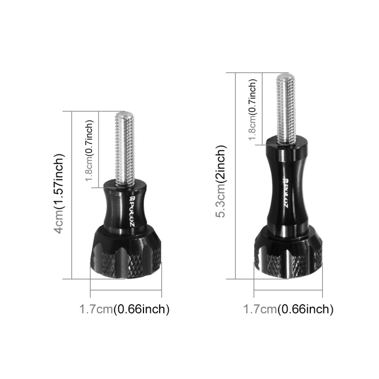 PULUZ CNC Aluminum Thumb Knob Stainless Bolt Nut Screw Set for GoPro, Insta360, DJI and Other Action Cameras, 2 Black Screws (Aluminum), 2 Gold Screws (Aluminum), 2 Blue Screws (Aluminum), 2 Red Screws (Aluminum) - ORIWHIZDJI & Insta360 AccessoriesPULUZScrews