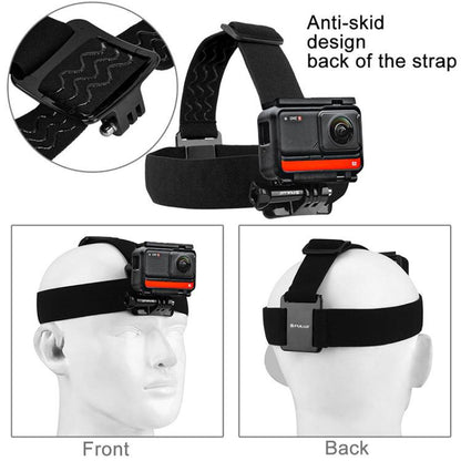 PULUZ Elastic Mount Belt Adjustable Head Strap for GoPro, Insta360 ONE R, DJI Osmo Action and Other Action Cameras, Head Strap - ORIWHIZDJI & Insta360 AccessoriesHead BeltPULUZ