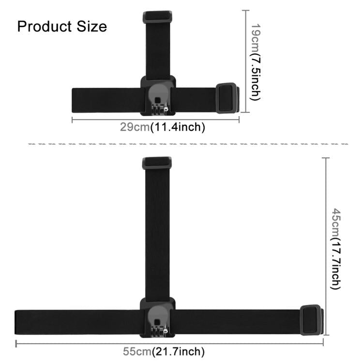 PULUZ Elastic Mount Belt Adjustable Head Strap for GoPro, Insta360 ONE R, DJI Osmo Action and Other Action Cameras, Head Strap - ORIWHIZDJI & Insta360 AccessoriesHead BeltPULUZ