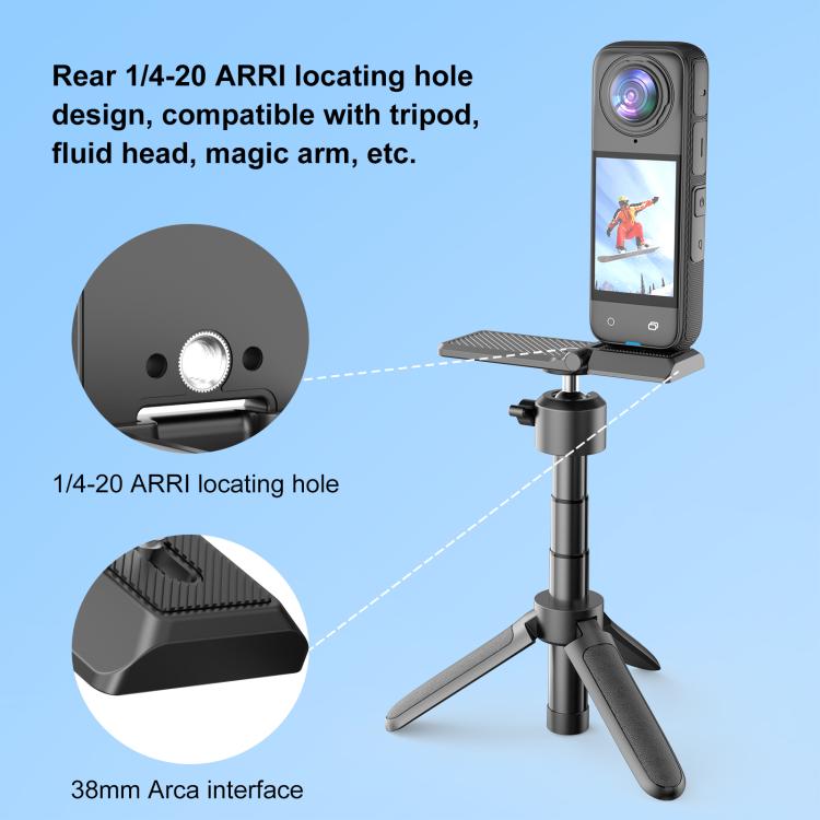 PULUZ Folding Magnetic Mount Base L Bracket For Insta360 X4 / X5 / DJI Pocket 3, For Insta360 X4 / X5 / DJI Pocket 3 - ORIWHIZDJI & Insta360 AccessoriesInsta360 X SeriesMounts