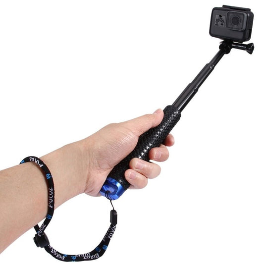 Monopié extensible de mano PULUZ para GoPro, Insta360, DJI y otras cámaras de acción, longitud: 19 - 49 cm, longitud: 19 - 49 cm - ORIWHIZ Accesorios DJI e Insta360 Palo extensible PULUZ