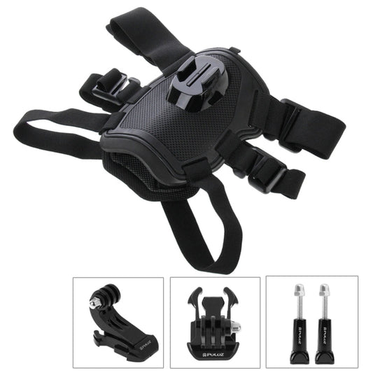 Arnés PULUZ Hound Dog Fetch con correa pectoral ajustable para GoPro, Insta360, DJI y otras cámaras de acción, correa pectoral para perros - ORIWHIZCinturón pectoral Accesorios DJI e Insta360 PULUZ