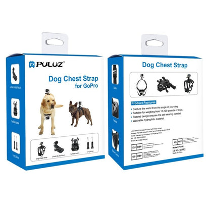 PULUZ Hound Dog Fetch Harness Adjustable Chest Strap Mount for GoPro, Insta360, DJI and Other Action Cameras, Dog Chest Strap - ORIWHIZChest BeltDJI & Insta360 AccessoriesPULUZ
