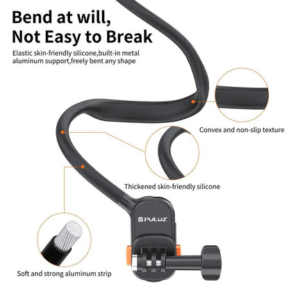PULUZ Lazy Neck Bracket Magnetic Quick Release POV View Mount - ORIWHIZDJI & Insta360 AccessoriesNeck MountPULUZ
