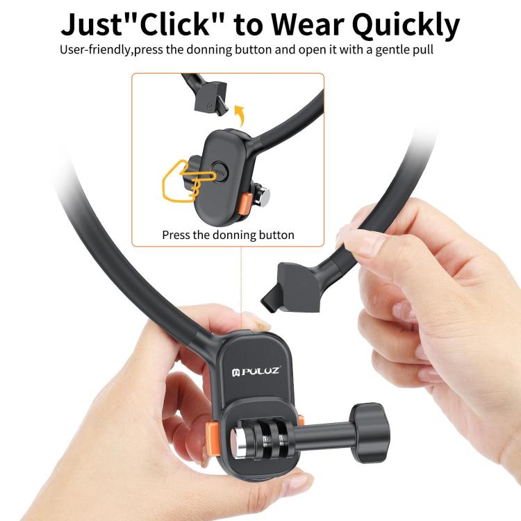 PULUZ Lazy Neck Bracket Magnetic Quick Release POV View Mount - ORIWHIZDJI & Insta360 AccessoriesNeck MountPULUZ