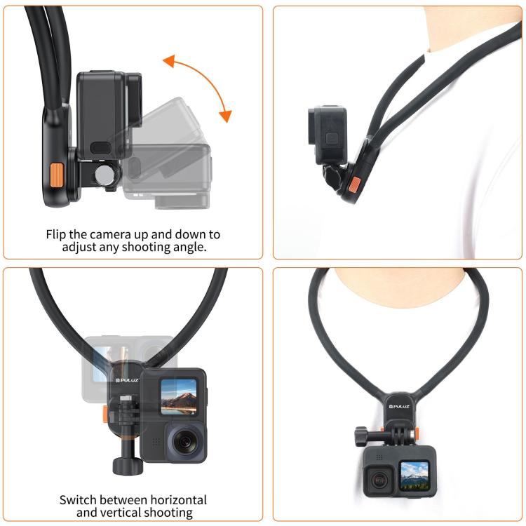 PULUZ Lazy Neck Bracket Magnetic Quick Release POV View Mount - ORIWHIZDJI & Insta360 AccessoriesNeck MountPULUZ