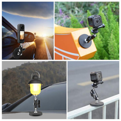 PULUZ Magnetic Pea - Style Clip Mount Holder with Mount Adapter & Long Screw, Magnetic Pea - Style Clip - ORIWHIZDJI & Insta360 AccessoriesHelmet MountPULUZ