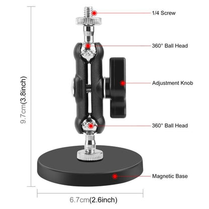 PULUZ Magnetic Pea - Style Clip Mount Holder with Mount Adapter & Long Screw, Magnetic Pea - Style Clip - ORIWHIZDJI & Insta360 AccessoriesHelmet MountPULUZ