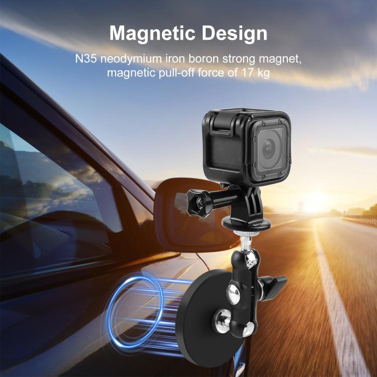 PULUZ Magnetic Pea - Style Clip Mount Holder with Mount Adapter & Long Screw, Magnetic Pea - Style Clip - ORIWHIZDJI & Insta360 AccessoriesHelmet MountPULUZ