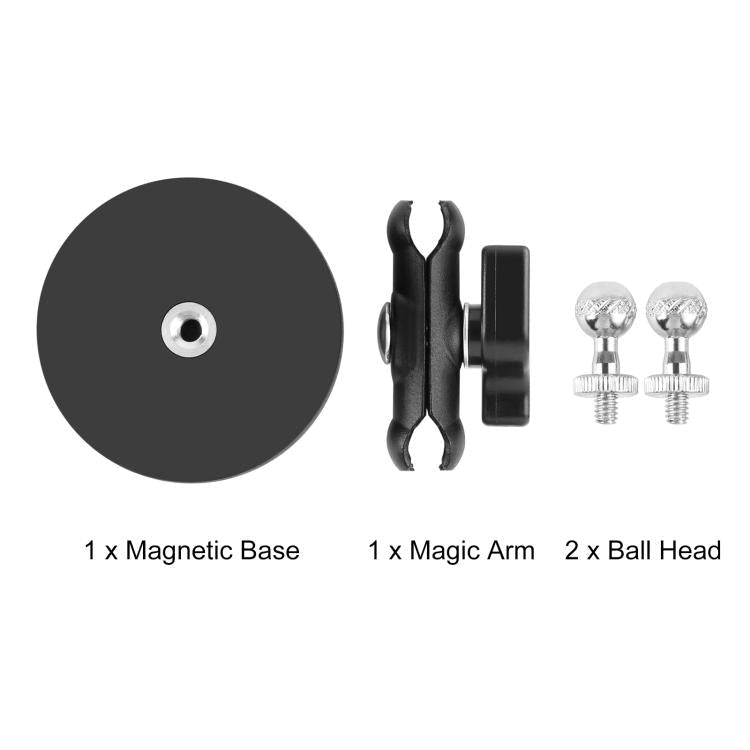 PULUZ Magnetic Pea - Style Clip Mount Holder with Mount Adapter & Long Screw, Magnetic Pea - Style Clip - ORIWHIZDJI & Insta360 AccessoriesHelmet MountPULUZ