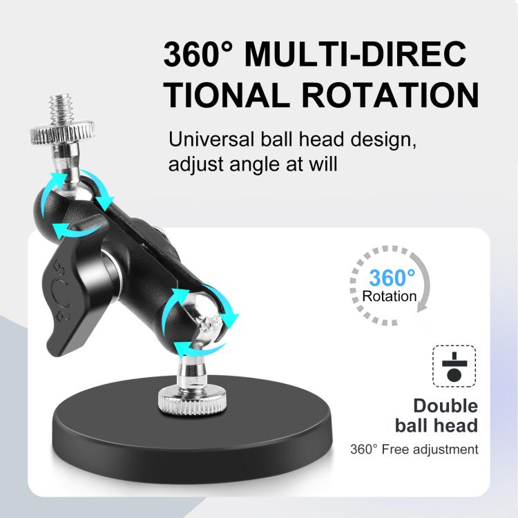 PULUZ Magnetic Pea - Style Clip Mount Holder with Mount Adapter & Long Screw, Magnetic Pea - Style Clip - ORIWHIZDJI & Insta360 AccessoriesHelmet MountPULUZ