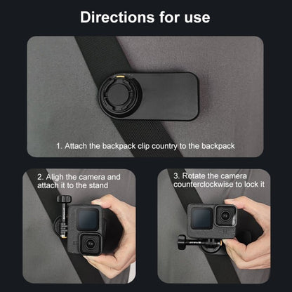 PULUZ Magnetic Quick Release Backpack Strap Clip - ORIWHIZBackpack ClipDJI & Insta360 AccessoriesPULUZ