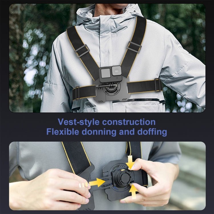 PULUZ Magnetic Quick - release Chest Strap Harness Belt, Chest Strap - ORIWHIZChest BeltDJI & Insta360 AccessoriesPULUZ